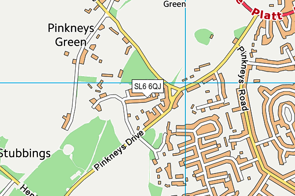SL6 6QJ map - OS VectorMap District (Ordnance Survey) SL6 6QJ map - OS VectorMap District (Ordnance Survey)