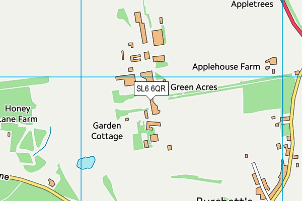 SL6 6QR map - OS VectorMap District (Ordnance Survey) SL6 6QR map - OS VectorMap District (Ordnance Survey)