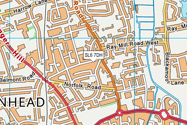 SL6 7DH map - OS VectorMap District (Ordnance Survey) SL6 7DH map - OS VectorMap District (Ordnance Survey)