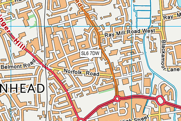 SL6 7DW map - OS VectorMap District (Ordnance Survey) SL6 7DW map - OS VectorMap District (Ordnance Survey)