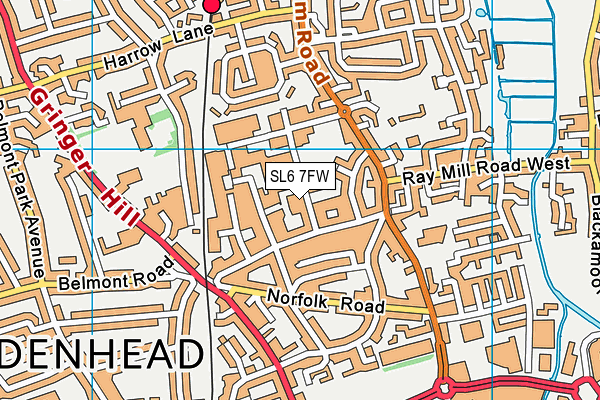 SL6 7FW map - OS VectorMap District (Ordnance Survey) SL6 7FW map - OS VectorMap District (Ordnance Survey)