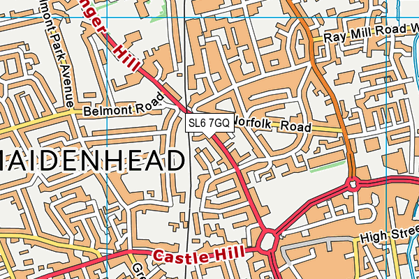 SL6 7GQ map - OS VectorMap District (Ordnance Survey) SL6 7GQ map - OS VectorMap District (Ordnance Survey)