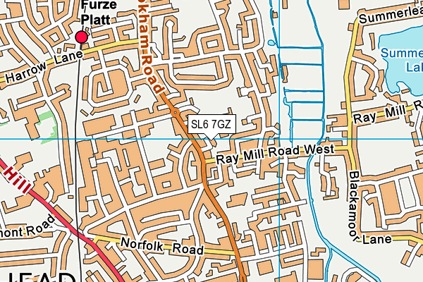 SL6 7GZ map - OS VectorMap District (Ordnance Survey) SL6 7GZ map - OS VectorMap District (Ordnance Survey)