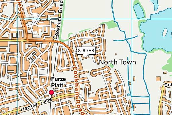 SL6 7HB map - OS VectorMap District (Ordnance Survey) SL6 7HB map - OS VectorMap District (Ordnance Survey)