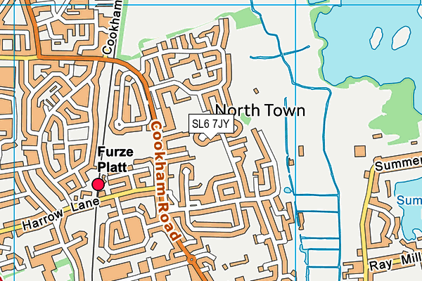 SL6 7JY map - OS VectorMap District (Ordnance Survey)