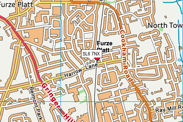 SL6 7NX map - OS VectorMap District (Ordnance Survey) SL6 7NX map - OS VectorMap District (Ordnance Survey)