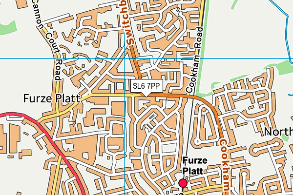 SL6 7PP map - OS VectorMap District (Ordnance Survey) SL6 7PP map - OS VectorMap District (Ordnance Survey)