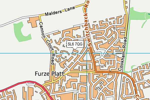 SL6 7QG map - OS VectorMap District (Ordnance Survey)