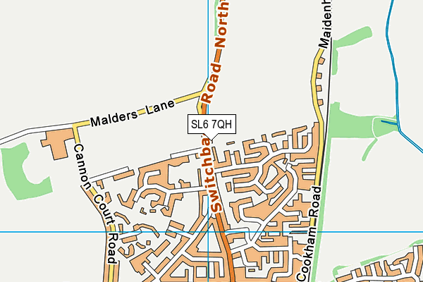 SL6 7QH map - OS VectorMap District (Ordnance Survey) SL6 7QH map - OS VectorMap District (Ordnance Survey)