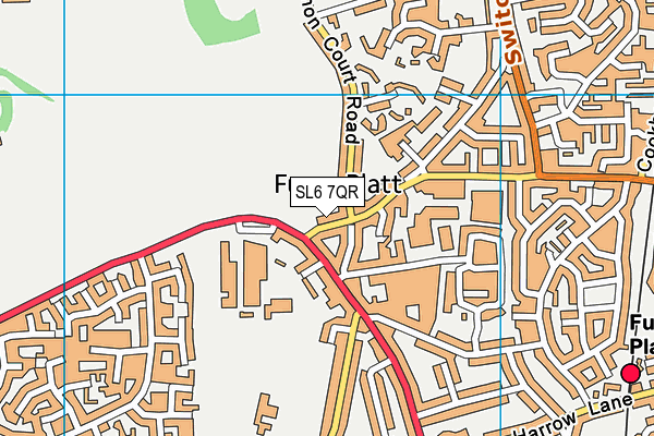 SL6 7QR map - OS VectorMap District (Ordnance Survey) SL6 7QR map - OS VectorMap District (Ordnance Survey)