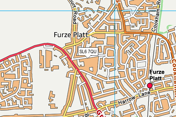 SL6 7QU map - OS VectorMap District (Ordnance Survey) SL6 7QU map - OS VectorMap District (Ordnance Survey)