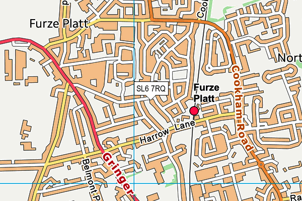 SL6 7RQ map - OS VectorMap District (Ordnance Survey) SL6 7RQ map - OS VectorMap District (Ordnance Survey)