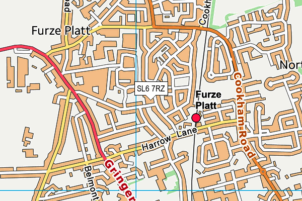 SL6 7RZ map - OS VectorMap District (Ordnance Survey) SL6 7RZ map - OS VectorMap District (Ordnance Survey)