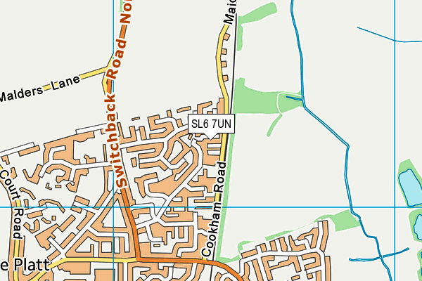 SL6 7UN map - OS VectorMap District (Ordnance Survey) SL6 7UN map - OS VectorMap District (Ordnance Survey)