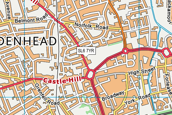 SL6 7YR map - OS VectorMap District (Ordnance Survey) SL6 7YR map - OS VectorMap District (Ordnance Survey)