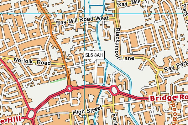 SL6 8AH map - OS VectorMap District (Ordnance Survey) SL6 8AH map - OS VectorMap District (Ordnance Survey)