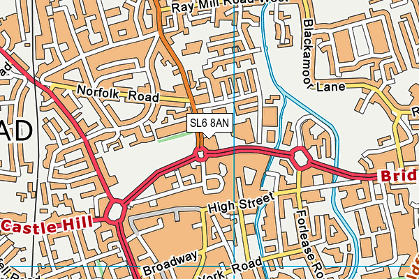 SL6 8AN map - OS VectorMap District (Ordnance Survey) SL6 8AN map - OS VectorMap District (Ordnance Survey)