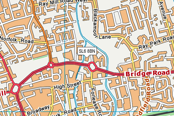 SL6 8BN map - OS VectorMap District (Ordnance Survey) SL6 8BN map - OS VectorMap District (Ordnance Survey)
