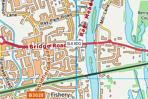 SL6 8DG map - OS VectorMap District (Ordnance Survey) SL6 8DG map - OS VectorMap District (Ordnance Survey)
