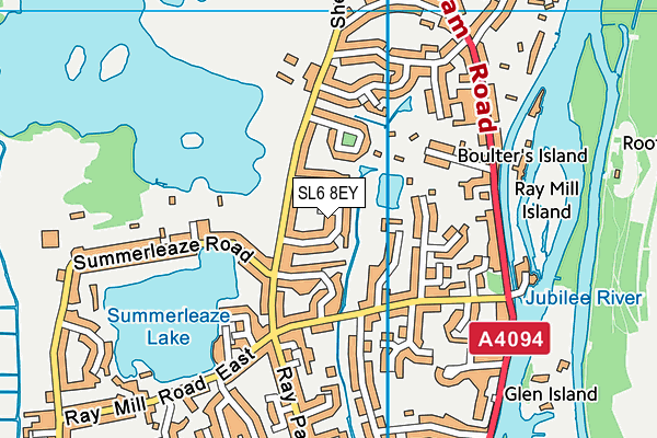 SL6 8EY map - OS VectorMap District (Ordnance Survey) SL6 8EY map - OS VectorMap District (Ordnance Survey)