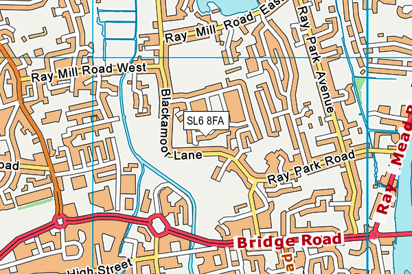 SL6 8FA map - OS VectorMap District (Ordnance Survey) SL6 8FA map - OS VectorMap District (Ordnance Survey)