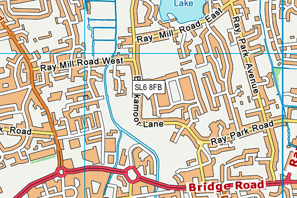 SL6 8FB map - OS VectorMap District (Ordnance Survey) SL6 8FB map - OS VectorMap District (Ordnance Survey)