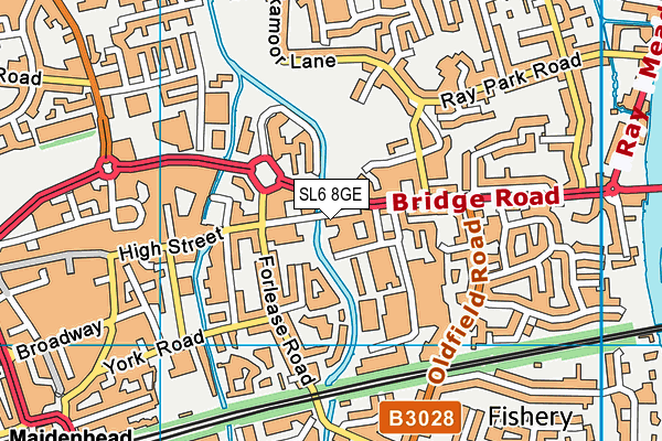 SL6 8GE map - OS VectorMap District (Ordnance Survey) SL6 8GE map - OS VectorMap District (Ordnance Survey)