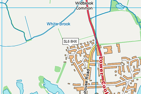SL6 8HX map - OS VectorMap District (Ordnance Survey) SL6 8HX map - OS VectorMap District (Ordnance Survey)