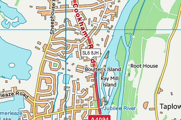 SL6 8JH map - OS VectorMap District (Ordnance Survey) SL6 8JH map - OS VectorMap District (Ordnance Survey)