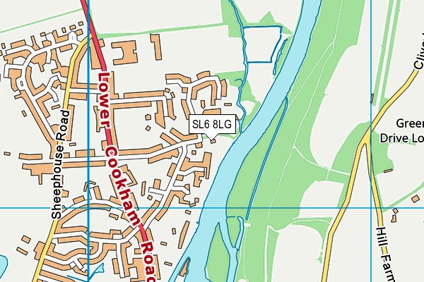 SL6 8LG map - OS VectorMap District (Ordnance Survey) SL6 8LG map - OS VectorMap District (Ordnance Survey)
