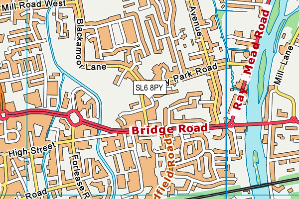 SL6 8PY map - OS VectorMap District (Ordnance Survey) SL6 8PY map - OS VectorMap District (Ordnance Survey)
