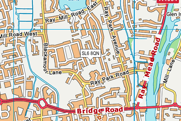 SL6 8QN map - OS VectorMap District (Ordnance Survey) SL6 8QN map - OS VectorMap District (Ordnance Survey)