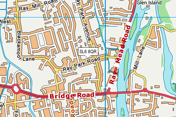 SL6 8QR map - OS VectorMap District (Ordnance Survey) SL6 8QR map - OS VectorMap District (Ordnance Survey)