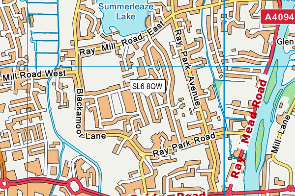 SL6 8QW map - OS VectorMap District (Ordnance Survey) SL6 8QW map - OS VectorMap District (Ordnance Survey)