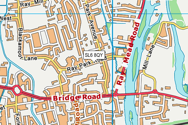 SL6 8QY map - OS VectorMap District (Ordnance Survey) SL6 8QY map - OS VectorMap District (Ordnance Survey)