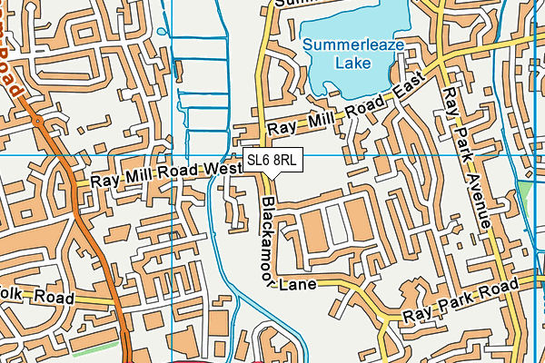 SL6 8RL map - OS VectorMap District (Ordnance Survey) SL6 8RL map - OS VectorMap District (Ordnance Survey)