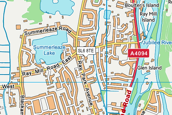 SL6 8TE map - OS VectorMap District (Ordnance Survey) SL6 8TE map - OS VectorMap District (Ordnance Survey)