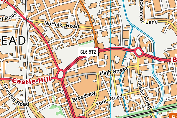 SL6 8TZ map - OS VectorMap District (Ordnance Survey) SL6 8TZ map - OS VectorMap District (Ordnance Survey)