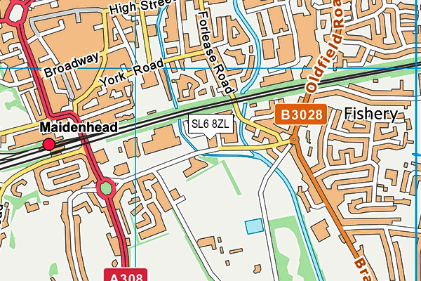 SL6 8ZL map - OS VectorMap District (Ordnance Survey) SL6 8ZL map - OS VectorMap District (Ordnance Survey)
