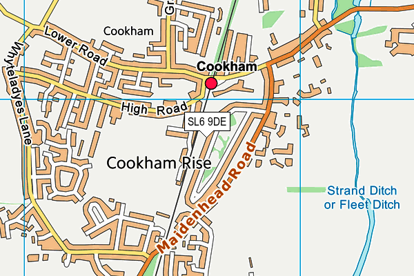 SL6 9DE map - OS VectorMap District (Ordnance Survey) SL6 9DE map - OS VectorMap District (Ordnance Survey)