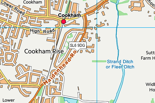 SL6 9DG map - OS VectorMap District (Ordnance Survey) SL6 9DG map - OS VectorMap District (Ordnance Survey)