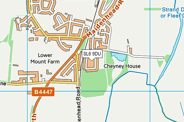 SL6 9DU map - OS VectorMap District (Ordnance Survey) SL6 9DU map - OS VectorMap District (Ordnance Survey)