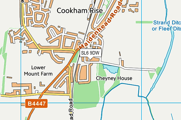 SL6 9DW map - OS VectorMap District (Ordnance Survey) SL6 9DW map - OS VectorMap District (Ordnance Survey)