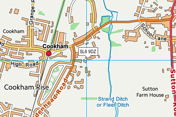 SL6 9DZ map - OS VectorMap District (Ordnance Survey) SL6 9DZ map - OS VectorMap District (Ordnance Survey)