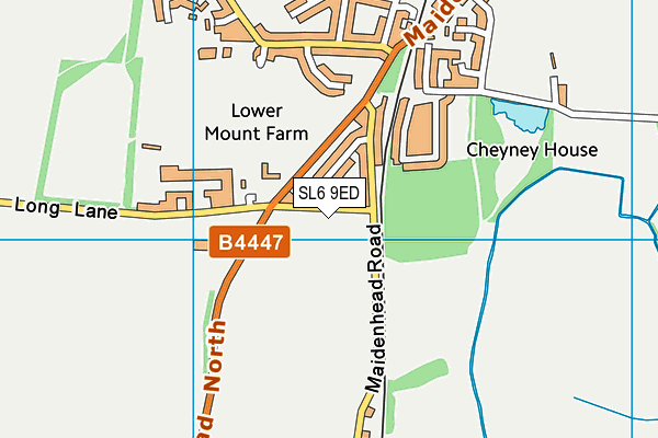 SL6 9ED map - OS VectorMap District (Ordnance Survey) SL6 9ED map - OS VectorMap District (Ordnance Survey)
