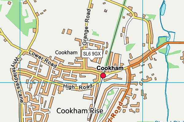 SL6 9GX map - OS VectorMap District (Ordnance Survey) SL6 9GX map - OS VectorMap District (Ordnance Survey)
