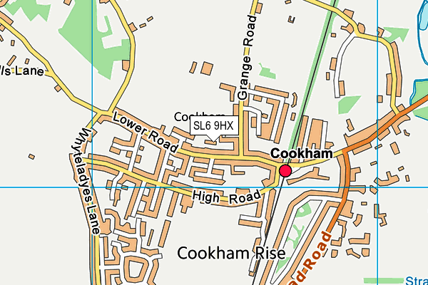 SL6 9HX map - OS VectorMap District (Ordnance Survey) SL6 9HX map - OS VectorMap District (Ordnance Survey)