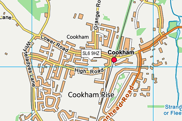 SL6 9HZ map - OS VectorMap District (Ordnance Survey)