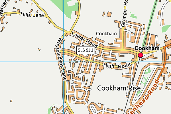 SL6 9JU map - OS VectorMap District (Ordnance Survey) SL6 9JU map - OS VectorMap District (Ordnance Survey)
