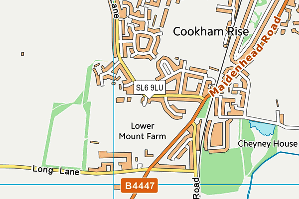 SL6 9LU map - OS VectorMap District (Ordnance Survey) SL6 9LU map - OS VectorMap District (Ordnance Survey)